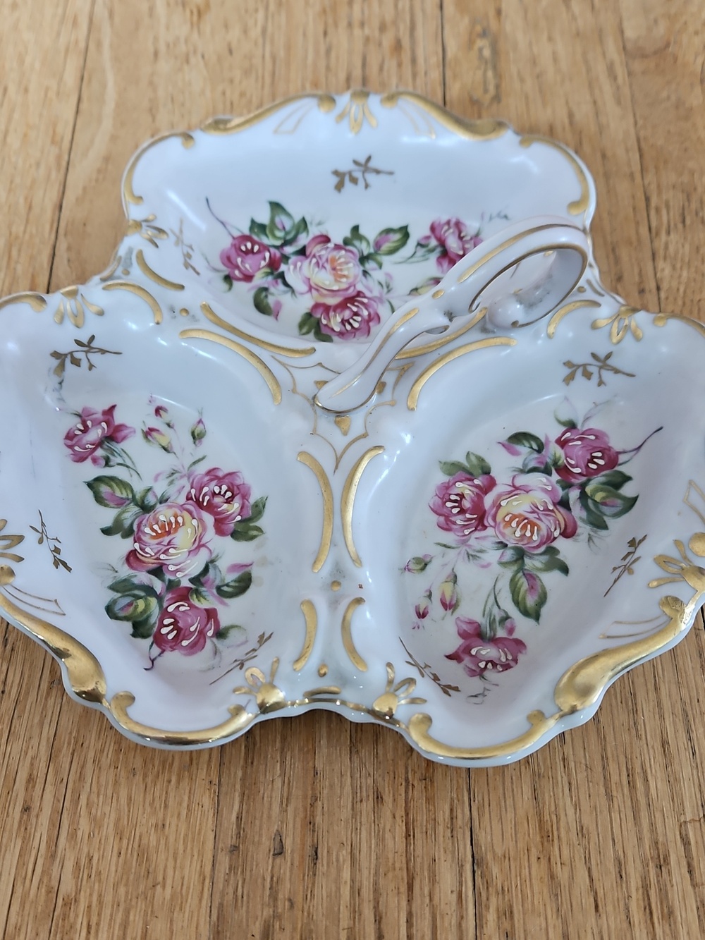 Vintage Lefton Hand Painted Candy Dish